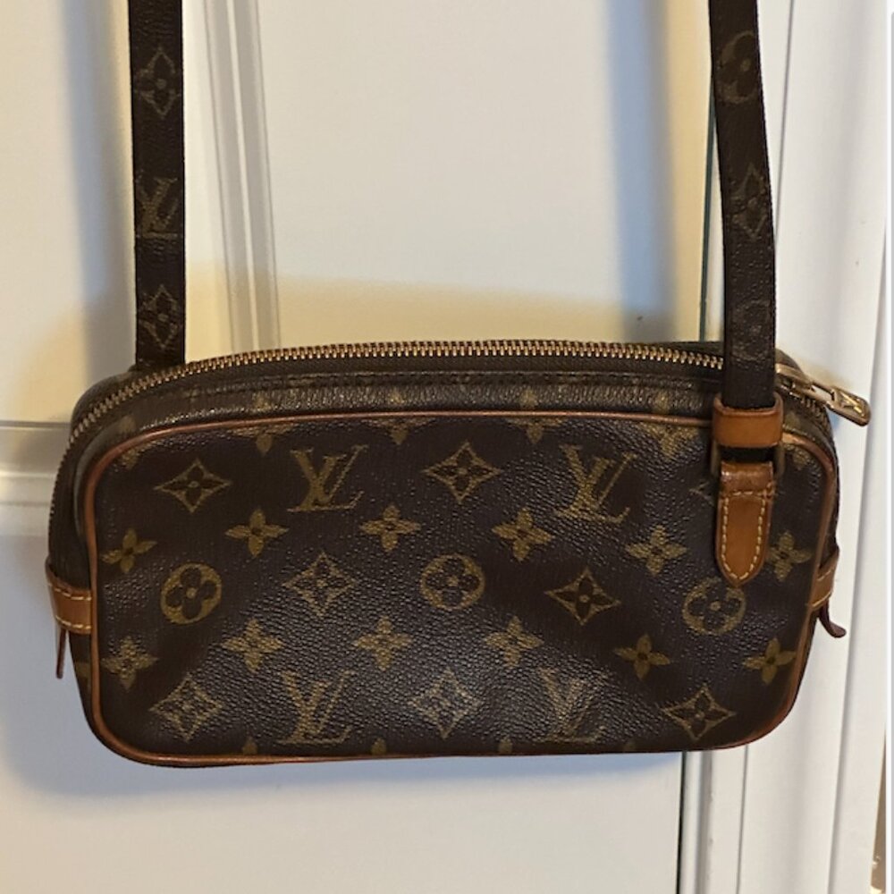 1987 Vintage Louis Vuitton Marly Bandouliere Monogram Crossbody Bag Purse